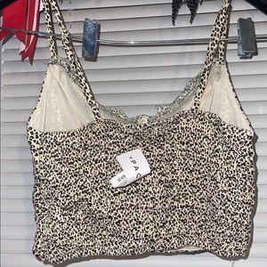 pacsun tank top, cheetah print, adjustable straps